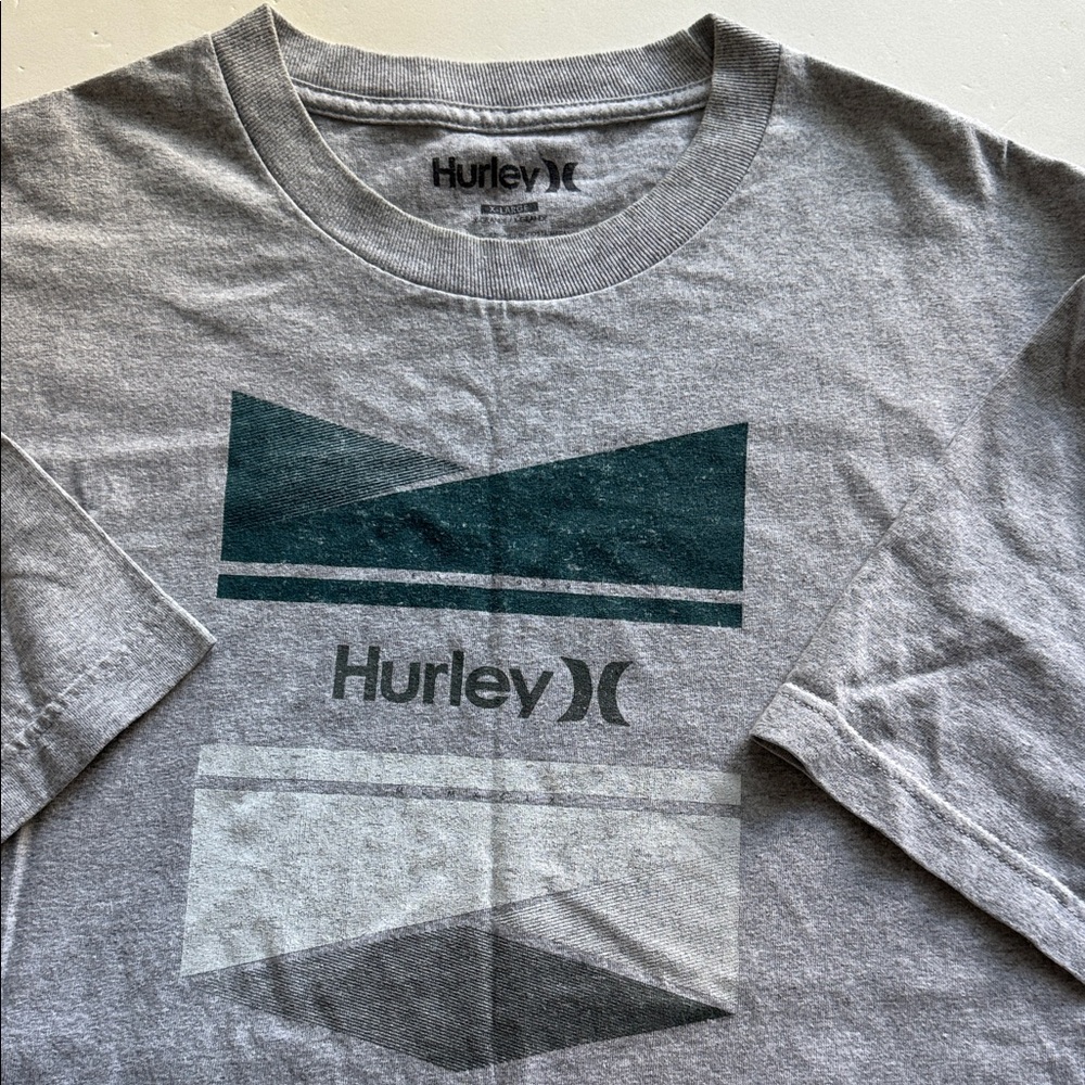 Hurley Gray Graphic Logo T-Shirt Men’s XL